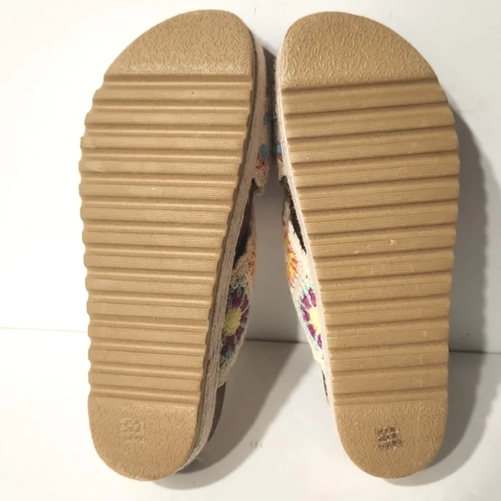 NEW! Dirty Laundry Plays Crochet Chunky Platform Sandals Size 9.5